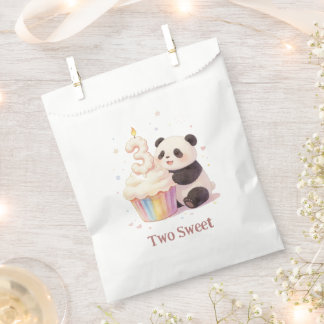 Sacolinha Doce Panda Bebe de Pastel Aniversário de 3 anos