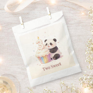 Sacolinha Doce Panda Bebe de Pastel Aniversário de 3 anos