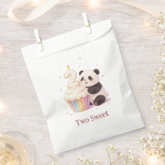 Sacolinha Doce Panda de Pastel Aniversário de 2 anos