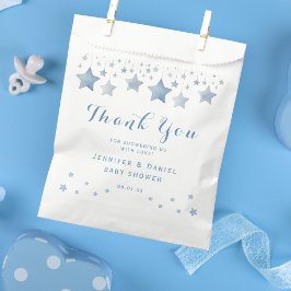 Sacolinha Doces Blue Watercolor Stars Obrigado