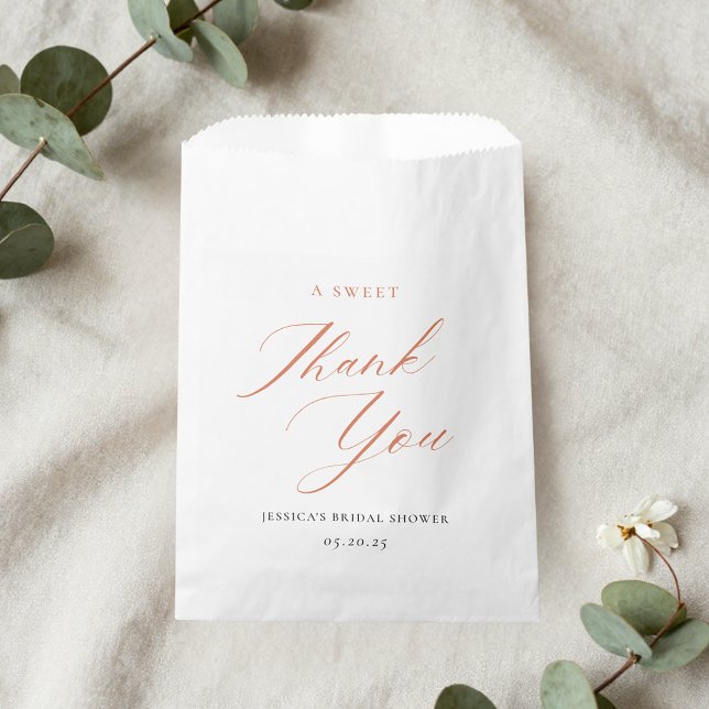 Sacolinha Doces Elegantes de Chuveiro de Noiva com Floral de (Criador carregado)