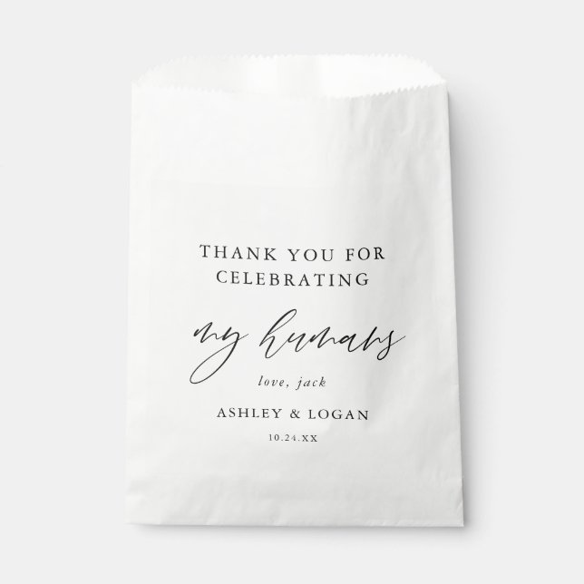 Sacolinha Dog Treat Favorece Bolsas Pet Wedding Favor Bolsas (Frente)