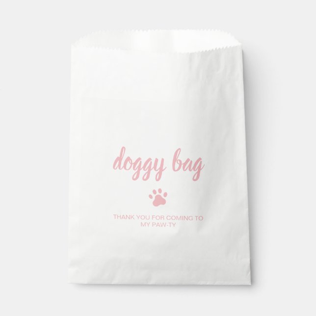 Sacolinha Doggy Bag - Favor da festa de aniversário (Frente)