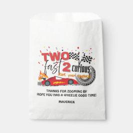 Sacolinha Dois Carros de Corrida Vermelhos Aniversário Rápid
