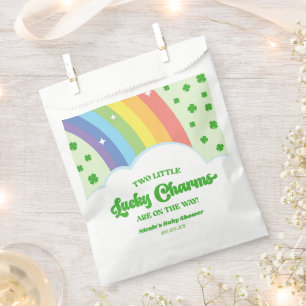 Sacolinha Dois Charmes Sortudos Chá de fraldas Rainbow Twins
