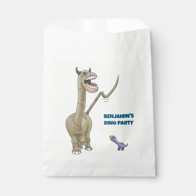 Sacolinha Dois Dinossauros Fofos (Frente)