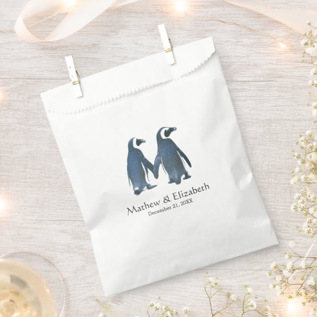 Sacolinha Dois Pinguins Cortes | Casamento romântico (Cortado)