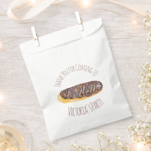 Sacolinha Donut de Aquarela Chocolate Desenhado à Mão Ecla