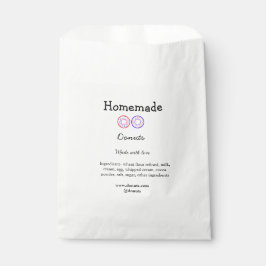 Sacolinha Donuts caseiros feitos com amor adicione texto sit