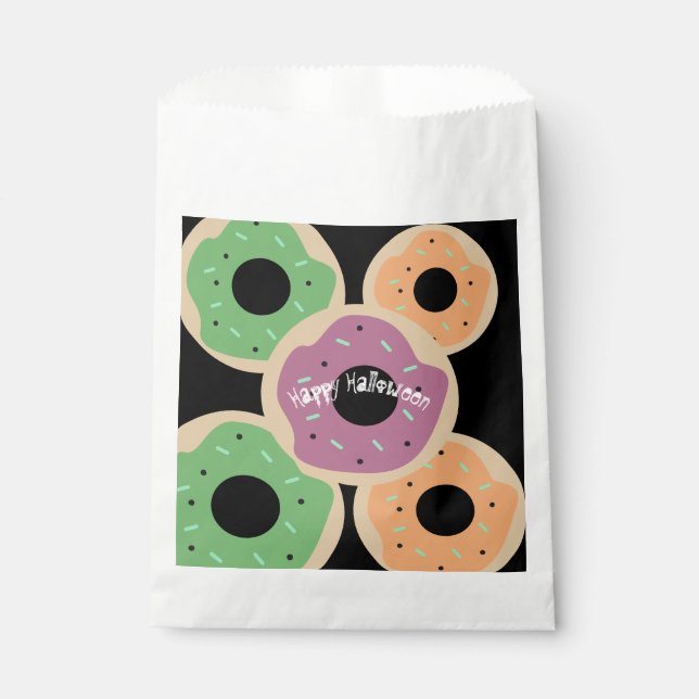 Sacolinha Donuts Cobertos com Glacê de Halloween com Confeit (Frente)