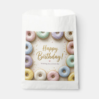 Sacolinha Donuts Glacê Pastel Com Purpurina Dourada Doce
