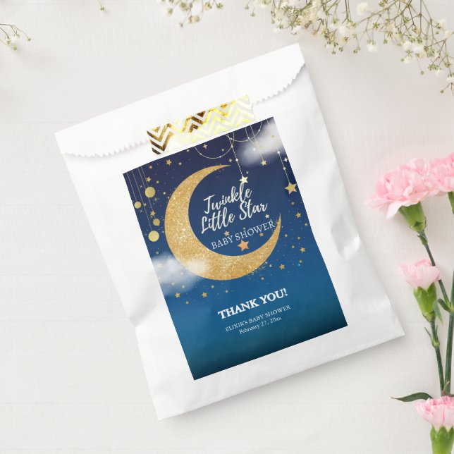 Sacolinha Dourado Chá de fraldas Sonho de Pequena Estrela (Selado)