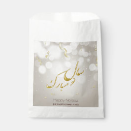 Sacolinha Dourado Elegante Feliz Noroz Ano Novo Persa