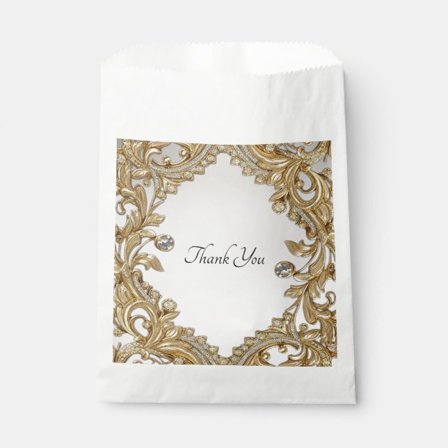 Sacolinha Dourado Favor Decorativo Bag (Frente)