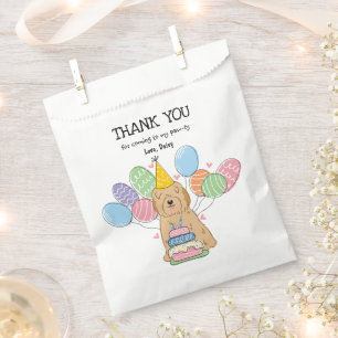 Sacolinha Dourado Tibetano Terrier Birthday Obrigado A Favor