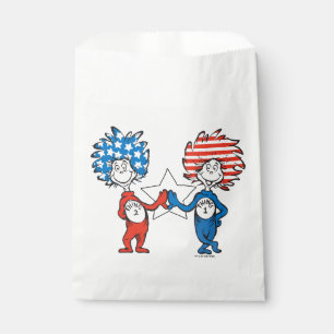 Sacolinha Dr. Seuss Coisa Um Coisa Dois Gráfico Patriótico