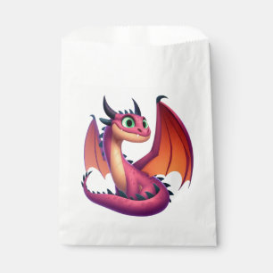 Sacolinha Dragão de desenho animado roxo/vermelho