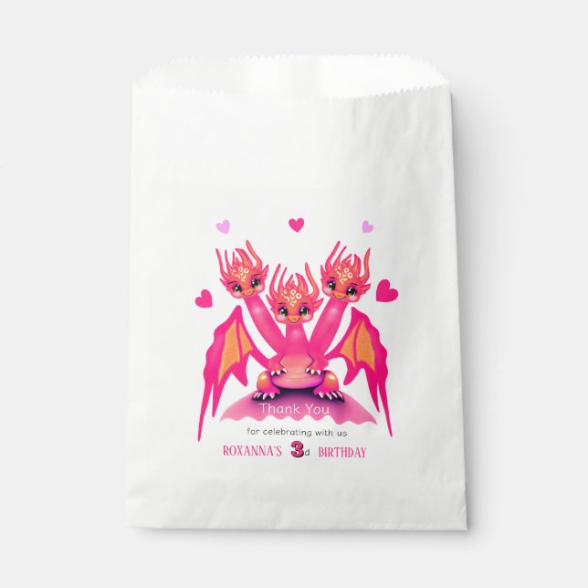 Sacolinha Dragão rosa (Frente)