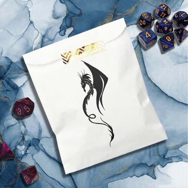 Sacolinha Dragão Tribal Preto Branco (Criador carregado)
