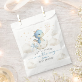 Sacolinha Dragon Baby Shower Boy Blue Cute Little Dragon