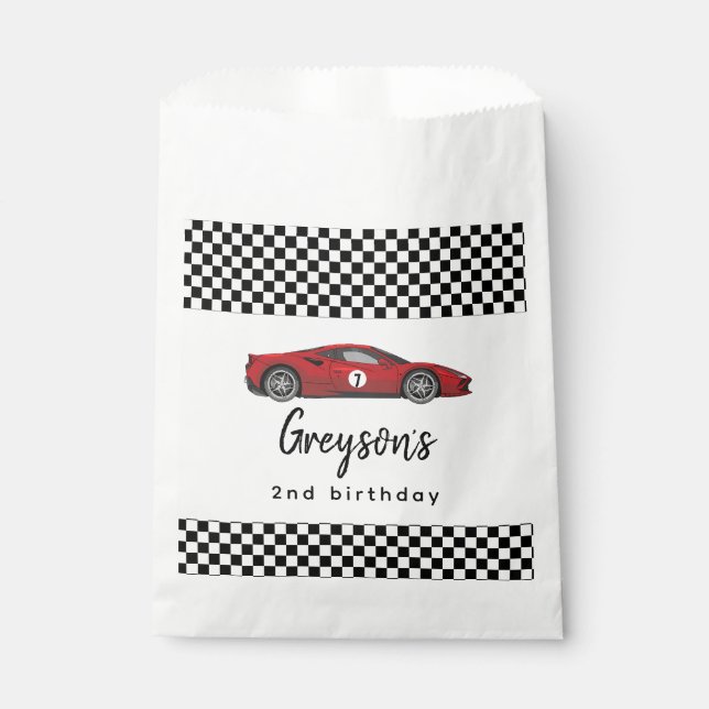 Sacolinha Duas Festas de segundo aniversário Rápido de Carro (Frente)