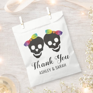 Sacolinha Duas noivas e confetti Obrigado casamento lésbica