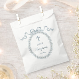 Sacolinha Dusty Blue Arco Frame Grego Baptismo