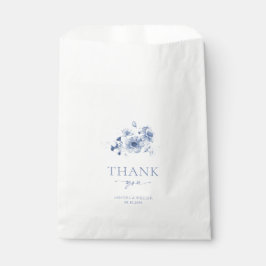 Sacolinha Dusty Blue Floral Weding Favor Bag