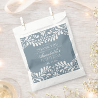 Dusty Blue Talavera Azulejo Fiesta Baptism Dessert