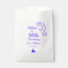 Sacolinha É 60º aniversário adicionar nome roxo espanhol r