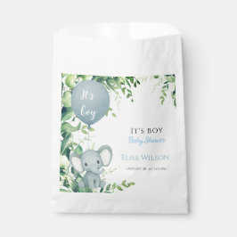 Sacolinha É garoto! Pequeno elefante bonito com balão