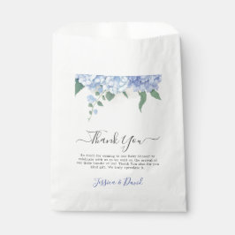 Sacolinha É um Chá de fraldas Botânico de Hydrangea Azul