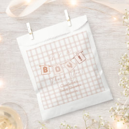 Sacolinha É um menino! Chá de fraldas de Notedry Brown Gingh