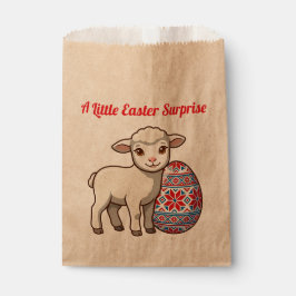 Sacolinha Easter Lamb Favor Bag - Retro Glossy Style