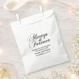 Sacolinha Ebony Always & Forever Weding Favor Bolsas