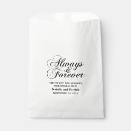 Sacolinha Ebony Always & Forever Weding Favor Bolsas