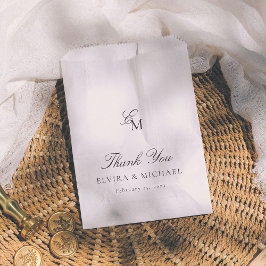 Sacolinha Editorial de Monograma Minimalista de Casamento Ag