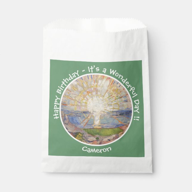 Sacolinha Edvard Munch The Sun (Solen) - Itens de Partido Su (Frente)