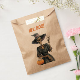 Sacolinha Ei, Boo! | Bolsas de Favor de Witch Candy Skeleton