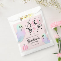 Ei Boo iridescente Festa de Halloween Rosa Fantasm