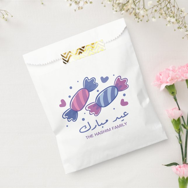 Sacolinha Eidiya Sweets Arabic Eid Mubarak Personalizado (Selado)