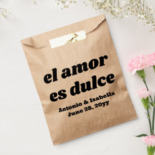 Sacolinha El amor es dulce recepção de casamento trata para 