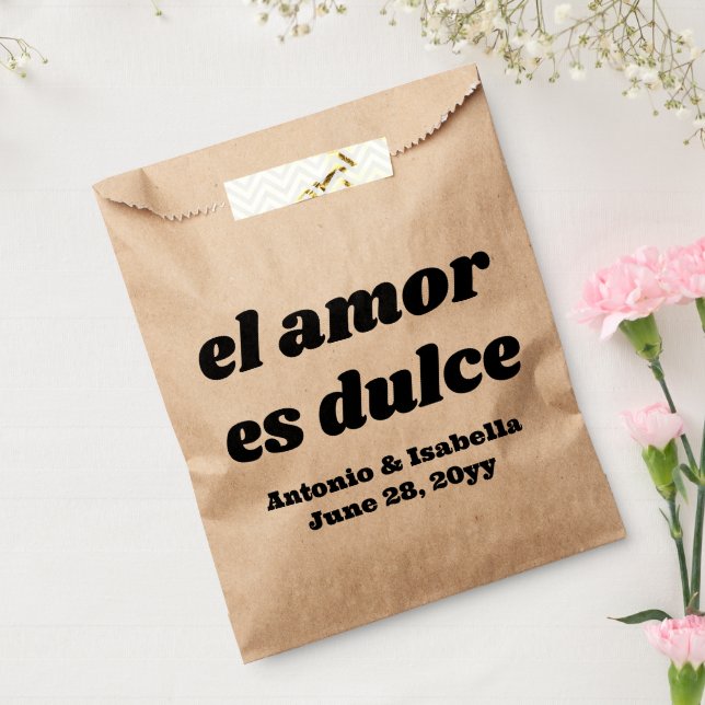Sacolinha El amor es dulce recepção de casamento trata para  (Selado)