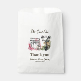 Sacolinha Ela Disse Sim Chá de Noiva Parisiense Brunch Paris