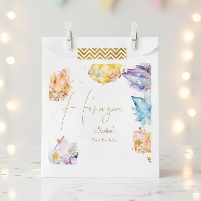 Sacolinha Ele é uma aquarela do Cristalino de Aniversário Ge (Criador carregado)