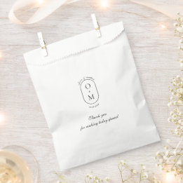 Sacolinha Eleagant Traditional Script Obrigado Casamento