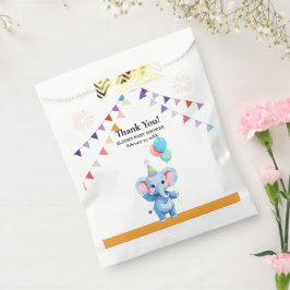 Sacolinha Elefante Bebê Colorido com Chá de fraldas de Balõe