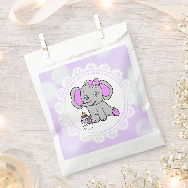 Sacolinha Elefante Roxo (Cortado)