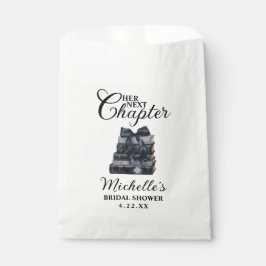 Sacolinha Elegant Black & White Book Themed Bridal Shower 