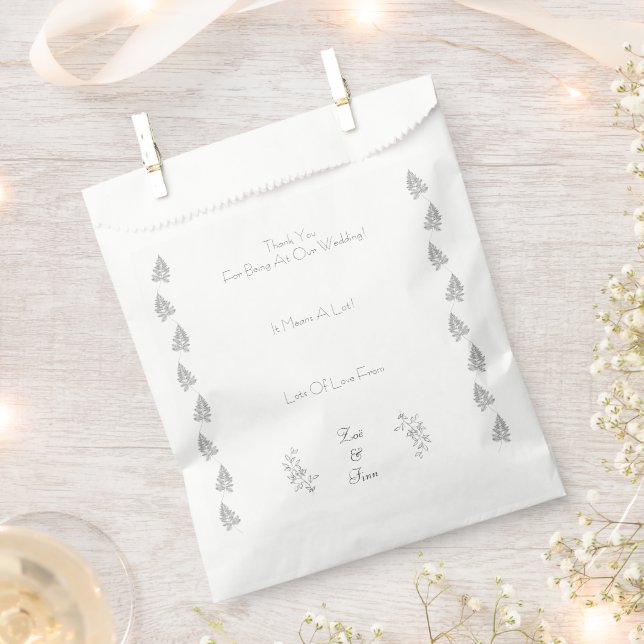 Sacolinha Elegant Black & White Botanical Chic Line Art Bag (Cortado)